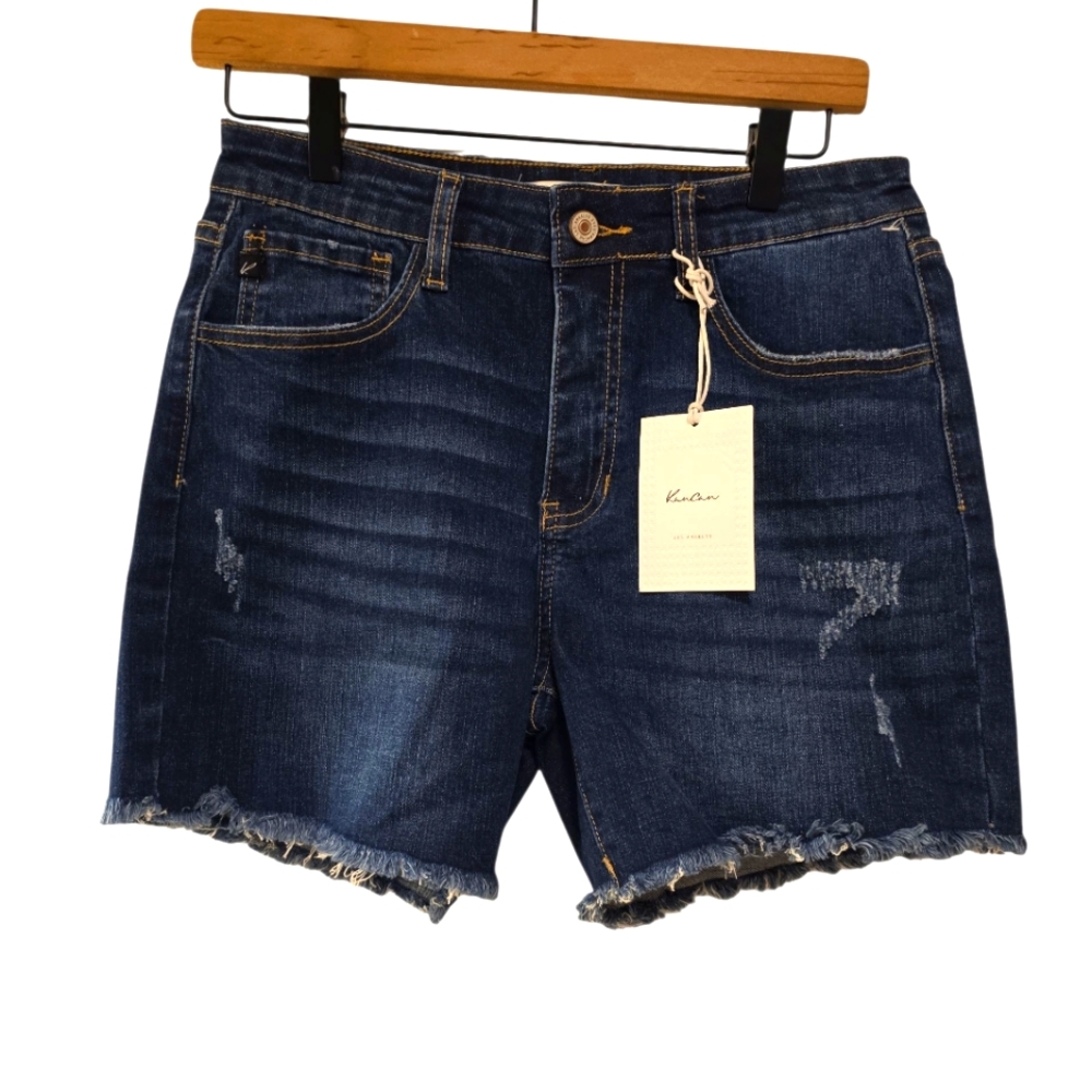 KanCan, NWT, Jean Shorts, Distressed, Frayed Hemline, Stretchy, Women's Sz 9/28